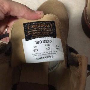 Chippewa rough out learher work boot